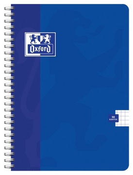KOŁOZESZYT OXFORD STANDARD A4/50K KRATKA niebieski