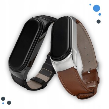 Браслет для Xiaomi Mi Band 5 6, элегантный кожаный ремешок, черно-коричневая кожа
