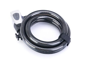 Замок СПИРАЛЬНЫЙ с ключом, диаметр 6 мм, длина. 1000 мм, микс цветов