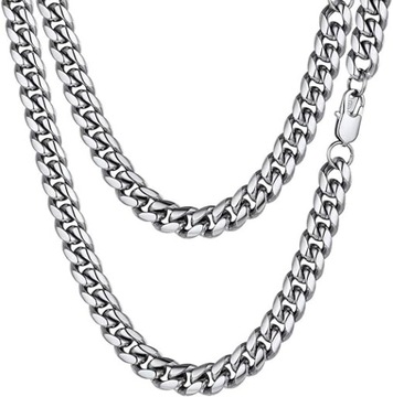 SZEROKI ŁAŃCUSZEK MĘSKI PANCERKA STAL SZLACHETNA CHIRURGICZNA 316L 10 MM