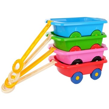 DUŻY WÓZEK PRZYCZEPKA do piasku NA ZABAWKI TACZKA