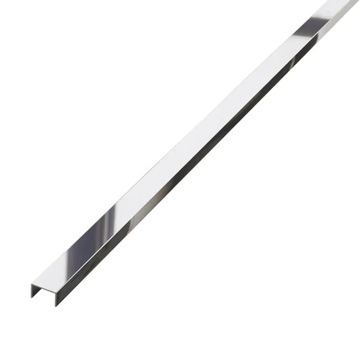 Listwa U rektyfikowana srebrny poler 10 mm 244 cm