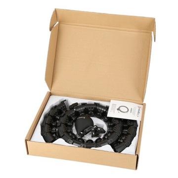 Складной обруч HulaHop с ручками и грузиком HMS Черный ДЛЯ тренировок