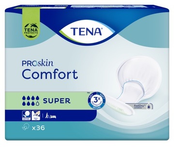 Pieluchy anatomiczne TENA Comfort ProSkin Super 36 sztuk