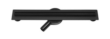 ЛИНЕЙНЫЙ НАПОЛЬНЫЙ ТРАП 80 УЗКИЙ ДУШЕВОЙ слив SLIM черный KPL