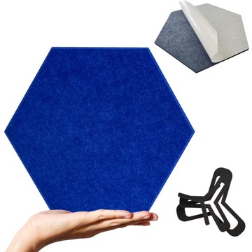 Panel dekoracyjny ścienny Hexagon, akustyczny, samoprzylepne, różne kolory