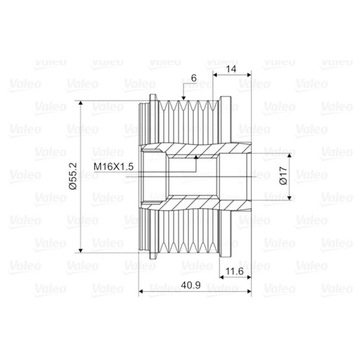 Муфта генератора VALEO 588005 353400