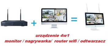 БЕСПРОВОДНОЙ МОНИТОРИНГ 4 WIFI КАМЕР + ЖК-МОНИТОР