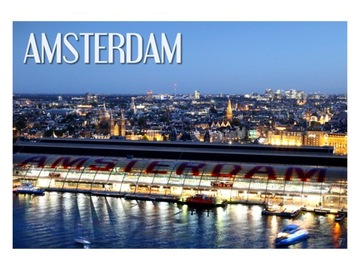AMSTERDAM - Dworzec kolejowy - Magnes na lodówkę