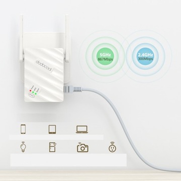 Усилитель сигнала Wi-Fi WPS 1200 Мбит/с