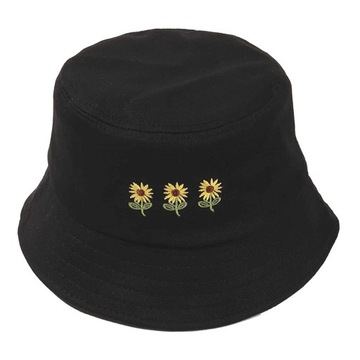 Czapka bucket hat kapelusz rybacki damski kwiatuszki kwiatek słoneczniki