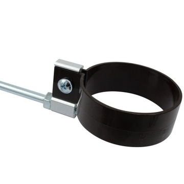 DYBEL STALOWY DWUGWINTOWY UCHWYT DO OBEJMY RURY PVC HAK METALOWY 160mm KROP