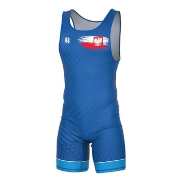 Extreme Hobby Trykot Zapaśniczy Kids Polska Prime NIEBIESKI 152