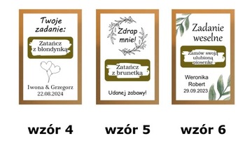 ZDRAPKA Z ZADANIEM WESELNYM DLA GOŚCI PAPETERIA