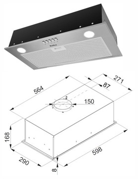 ZESTAW AGD DO ZABUDOWY AMICA | KOLOR INOX/SREBRNY/SZARY