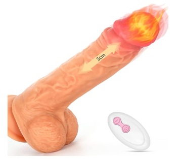Fidech Dildo grzane rotacyjne z pilotem 8 trybów