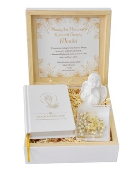 Giftbox PAMIĄTKA PIERWSZEJ KOMUNII Świętej RÓŻANIE