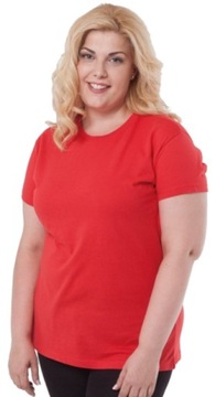 Koszulka T-shirt Bawełna Oversize czerwona 3XL 46