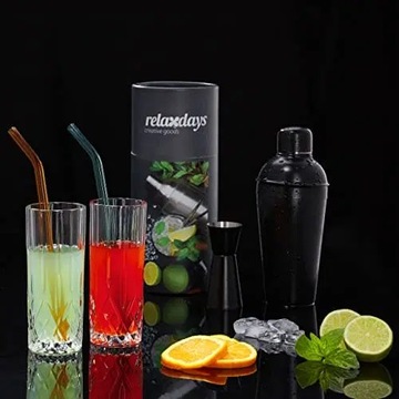 Набор шейкеров для коктейлей Relaxdays, нержавеющая сталь, набор из 5 баро