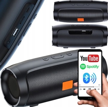 GŁOŚNIK BLUETOOTH BEZPRZEWODOWY WYTRZYMAŁY AKUMULATOR MOCNY BASS PREZENT
