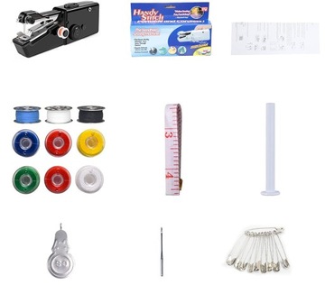 МИНИ ШВЕЙНАЯ МАШИНКА ЭЛЕКТРИЧЕСКАЯ ШВЕЙНАЯ МАШИНА С АКСЕССУАРАМИ ЧЕРНАЯ