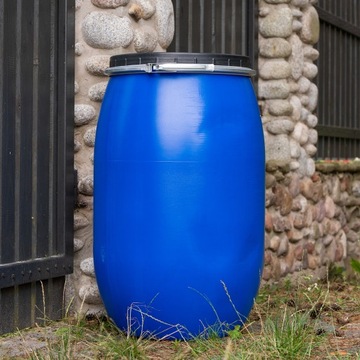 BECZKA DO KIESZENIA KAPUSTY 120L WOREK + TŁUCZEK METALOWA OBEJMA POKRYWKA