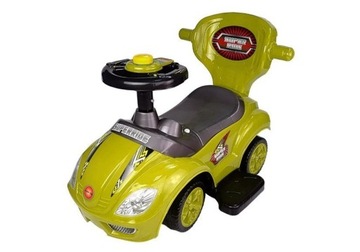 Mega Car 3in1 Желтый райд-он с толкателем