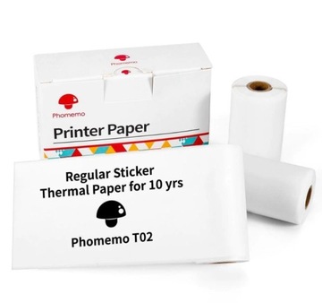 Papier Wkład Wkłady Samoprzylepny 3x Rolka do Phomemo T02 M02 PRO M03 M04S