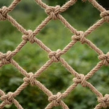 Bezpieczna siatka z lin konopnych, siatka ochronna na plac zabaw ogrodowych, lina o grubości 10 mm