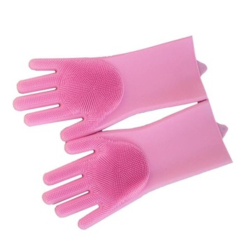 Силиконовые перчатки для мытья посуды.