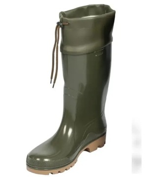 Gumowce z kołnierzem robocze zielone - 42