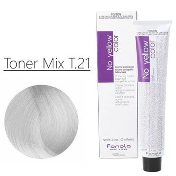 Fanola No Yellow Color Farba 100ml kolor T.21