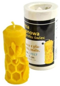 FORMA SILIKONOWA ŚWIECA Z PLASTREM wosk 7 cm f017