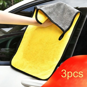 3x универсальных полотенца из микрофибры для мытья автомобилей.