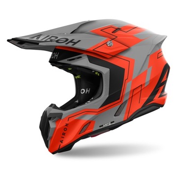 Kask enduro Airoh Twist 3 Dizzy pomarańczowo-szary mat rozmiar L