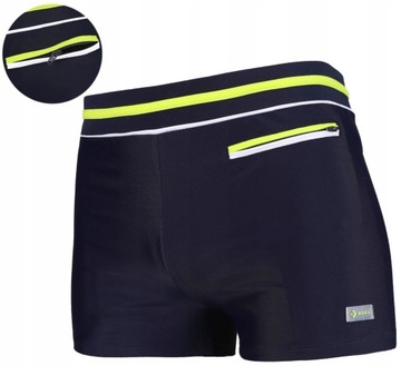 KĄPIELÓWKI MĘSKIE BOKSERKI SZORTY DOPASOWANE Z KIESZONKĄ NA ZAMEK MORAJ L