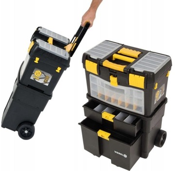 3-СЕГМЕНТНАЯ ИНСТРУМЕНТАЛЬНАЯ ТЕЛЕЖКА НА КОЛЕСАХ, ОРГАНАЙЗЕР VOREL 78734