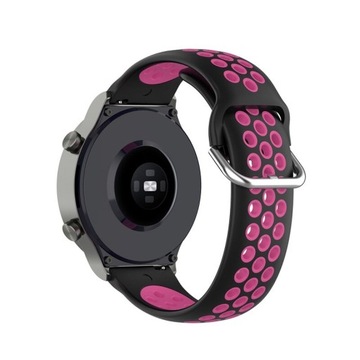 PASEK DUO DO GARMIN FORERUNNER 55 CZARNY/RÓŻ