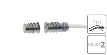 MC 250 KONTAKTRON CZUJKA CZUJNIK MAGNETYCZNY WPUSZCZANY SREBRNY ALARMTECH