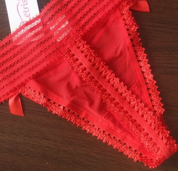 Кружевные стринги, трусики женские, широкая резинка, сетка RED.