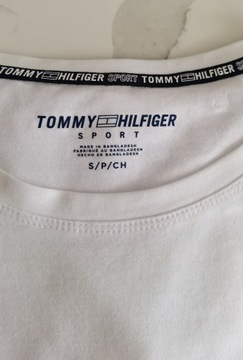 Tommy Hilfiger biały t-shirt koszulka logo S -20%