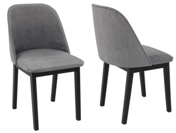 6 x solidne TAPICEROWANE szare krzesło kubełkowe VELVET do salonu JADALNI