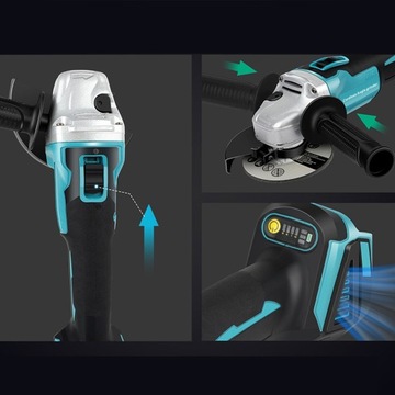 АККУМУЛЯТОРНАЯ УГЛОВАЯ ШЛИФОВАЛЬНАЯ МАШИНА 21 В + 2 АККУМУЛЯТОРА + 2 ДИСКОВ