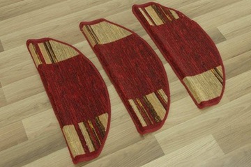 PÓŁOKRĄGŁE PODGUMOWANE NAKŁADKI NA SCHODY BORDO