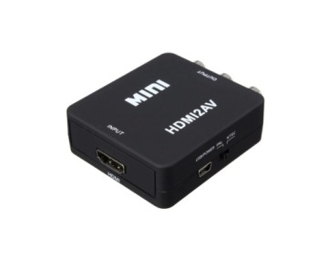 Конвертер HDMI в композитное видео CVBS черный