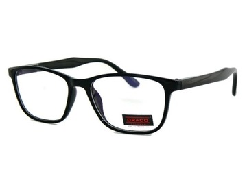 Męskie Okulary ANTYREFLEKS zerówki KOMPUTERA Etui