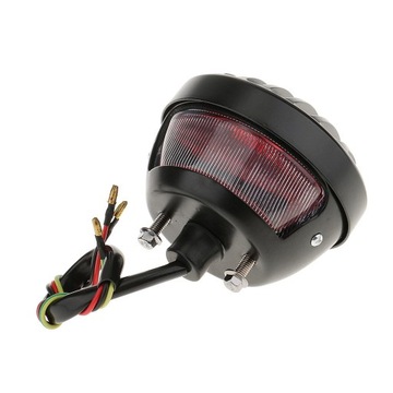 Боковой держатель номерного знака мотоцикла с задним стоп-сигналом, черный