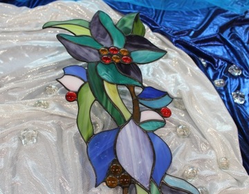 Райский цветок Тиффани Витраж Селадон