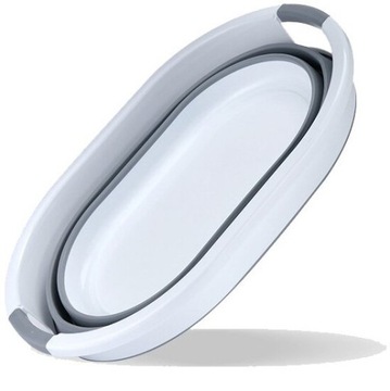 Миска AIDA складная овальная, бело-серая см, 25л