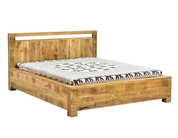 Łóżko kolonialne lite drewno mango loft